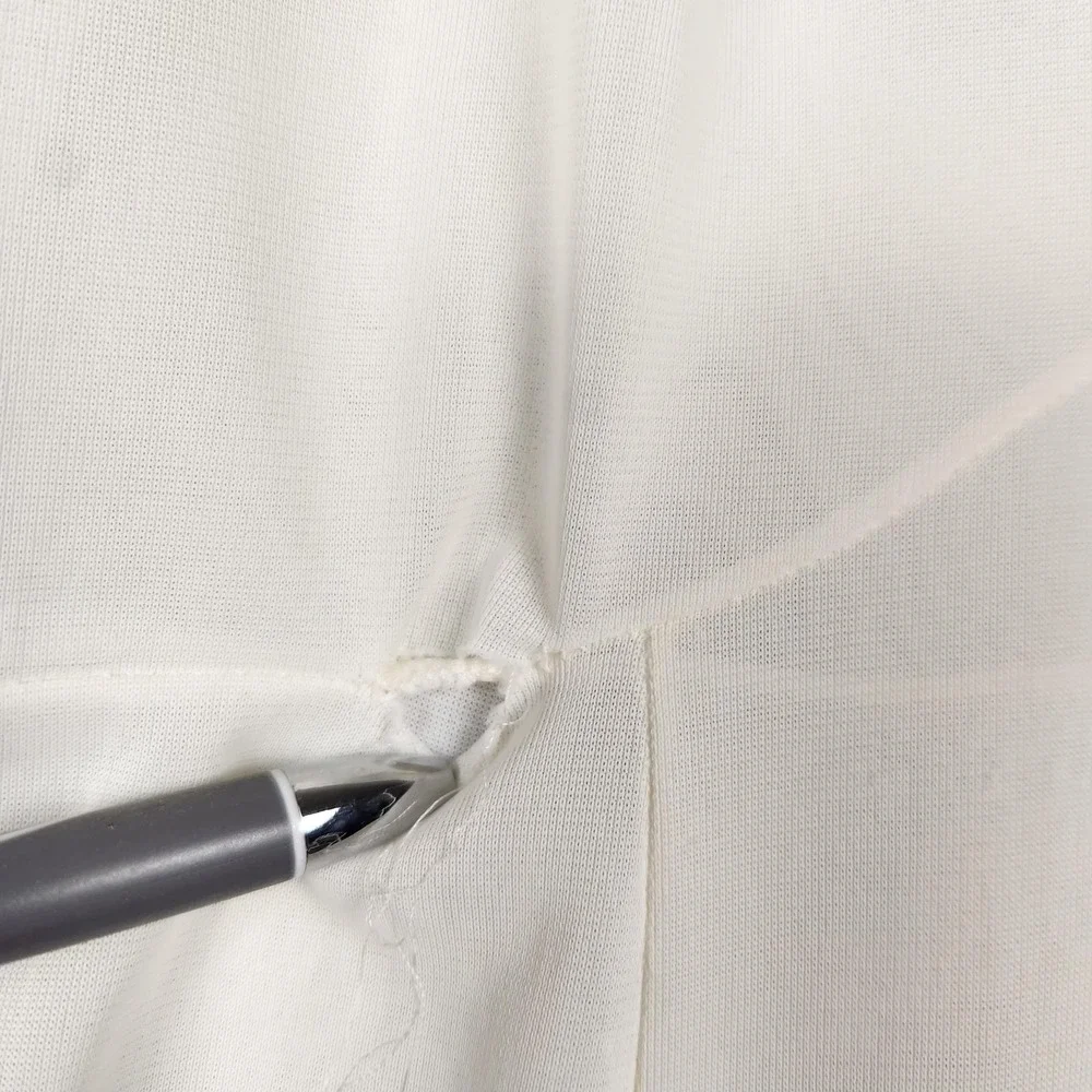 Vintage Lace Slip Dress Womens Small White Nylon Nightgown Made‎ in USA Lingerie - Picture 11 of 15